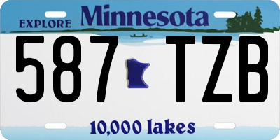 MN license plate 587TZB