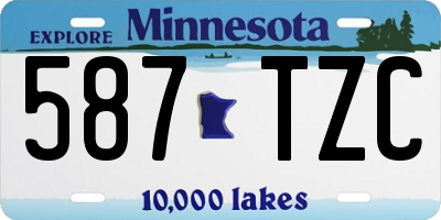 MN license plate 587TZC