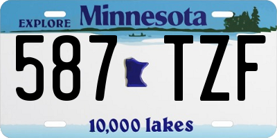 MN license plate 587TZF