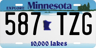 MN license plate 587TZG