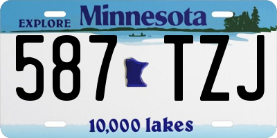 MN license plate 587TZJ