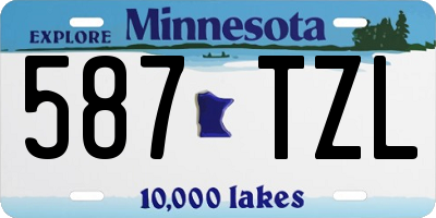 MN license plate 587TZL