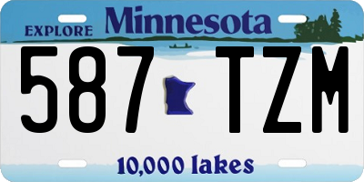 MN license plate 587TZM