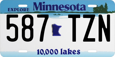 MN license plate 587TZN