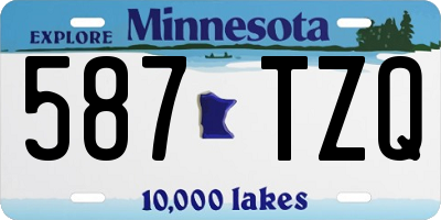 MN license plate 587TZQ