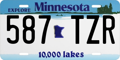 MN license plate 587TZR