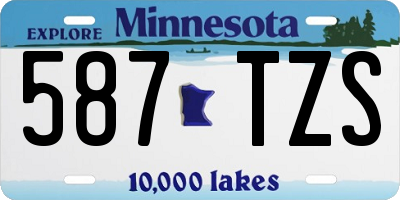 MN license plate 587TZS