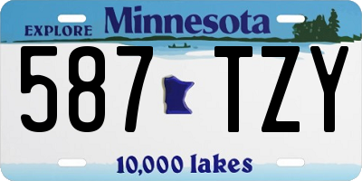MN license plate 587TZY