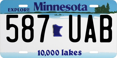MN license plate 587UAB