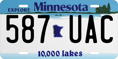 MN license plate 587UAC