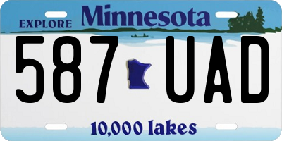 MN license plate 587UAD