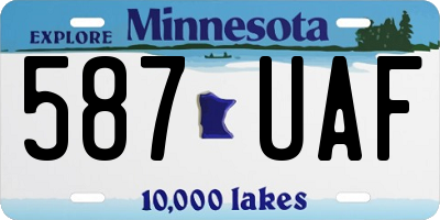 MN license plate 587UAF
