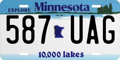 MN license plate 587UAG