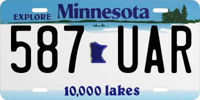 MN license plate 587UAR