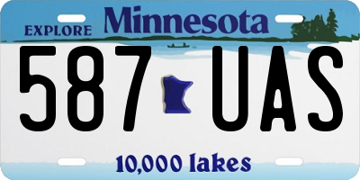 MN license plate 587UAS