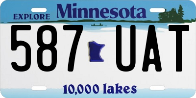 MN license plate 587UAT