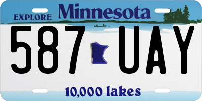 MN license plate 587UAY