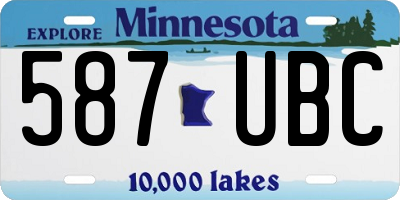 MN license plate 587UBC
