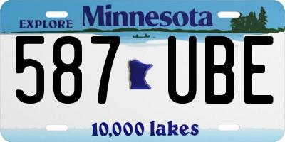 MN license plate 587UBE