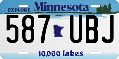 MN license plate 587UBJ