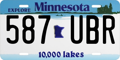 MN license plate 587UBR