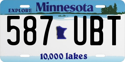 MN license plate 587UBT