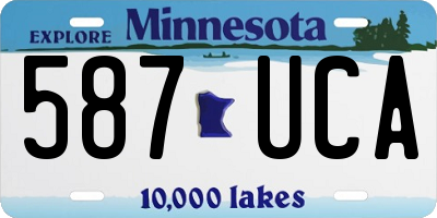 MN license plate 587UCA