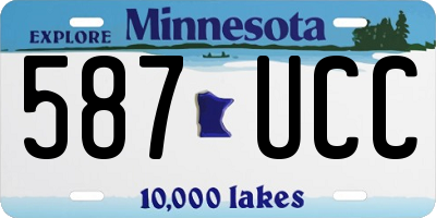MN license plate 587UCC