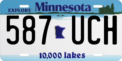 MN license plate 587UCH