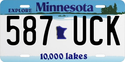 MN license plate 587UCK
