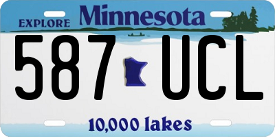 MN license plate 587UCL