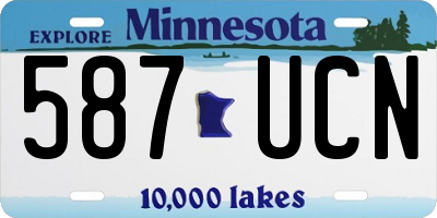 MN license plate 587UCN