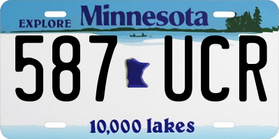 MN license plate 587UCR