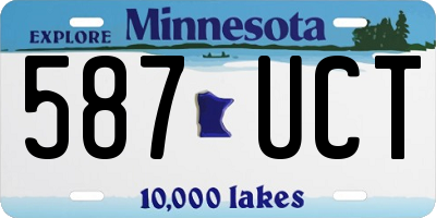 MN license plate 587UCT