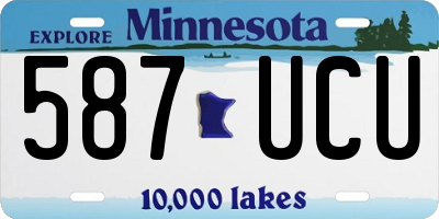 MN license plate 587UCU