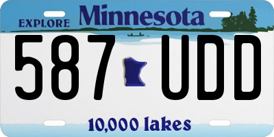 MN license plate 587UDD