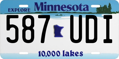 MN license plate 587UDI