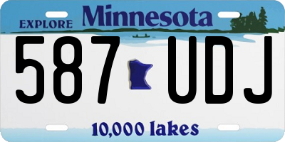 MN license plate 587UDJ