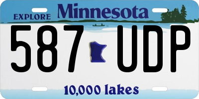 MN license plate 587UDP