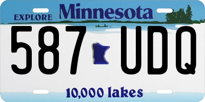 MN license plate 587UDQ