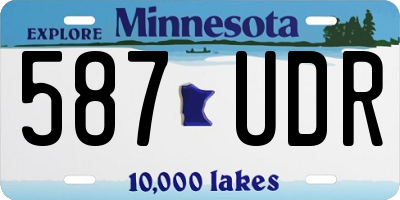 MN license plate 587UDR