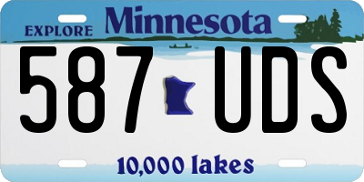 MN license plate 587UDS