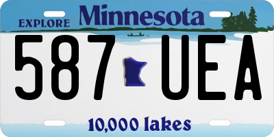 MN license plate 587UEA