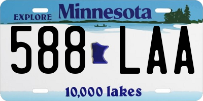 MN license plate 588LAA