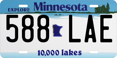 MN license plate 588LAE