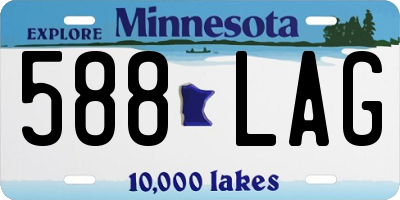 MN license plate 588LAG