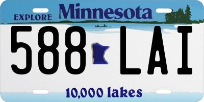 MN license plate 588LAI