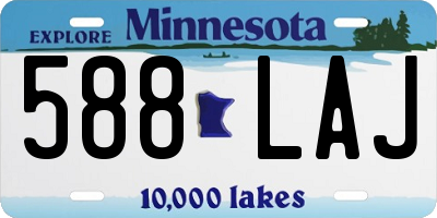 MN license plate 588LAJ