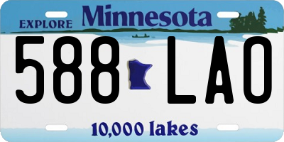 MN license plate 588LAO