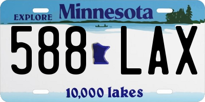 MN license plate 588LAX